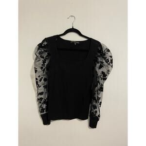 Almost Famous NWT'S Gorgeous Women's Lace Black Top Size XL